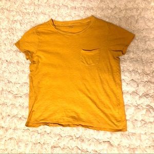 Madewell slightly cropped mustard Tee